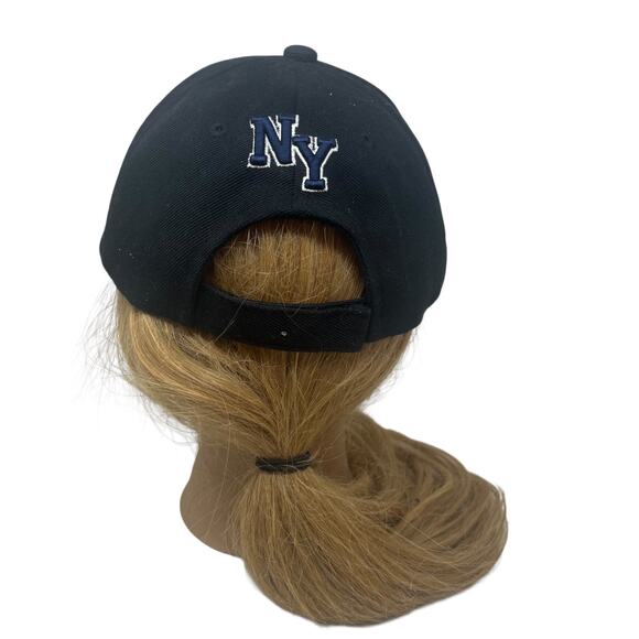 NY Logo Baseball Hat Black Blue Adjustable Cap NYC - Picture 2 of 11